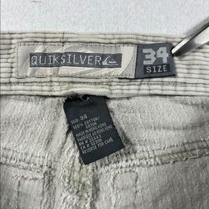 Quiksilver Vtg 90s Corduroy Shorts Men’s 34 (actual 32) Gray